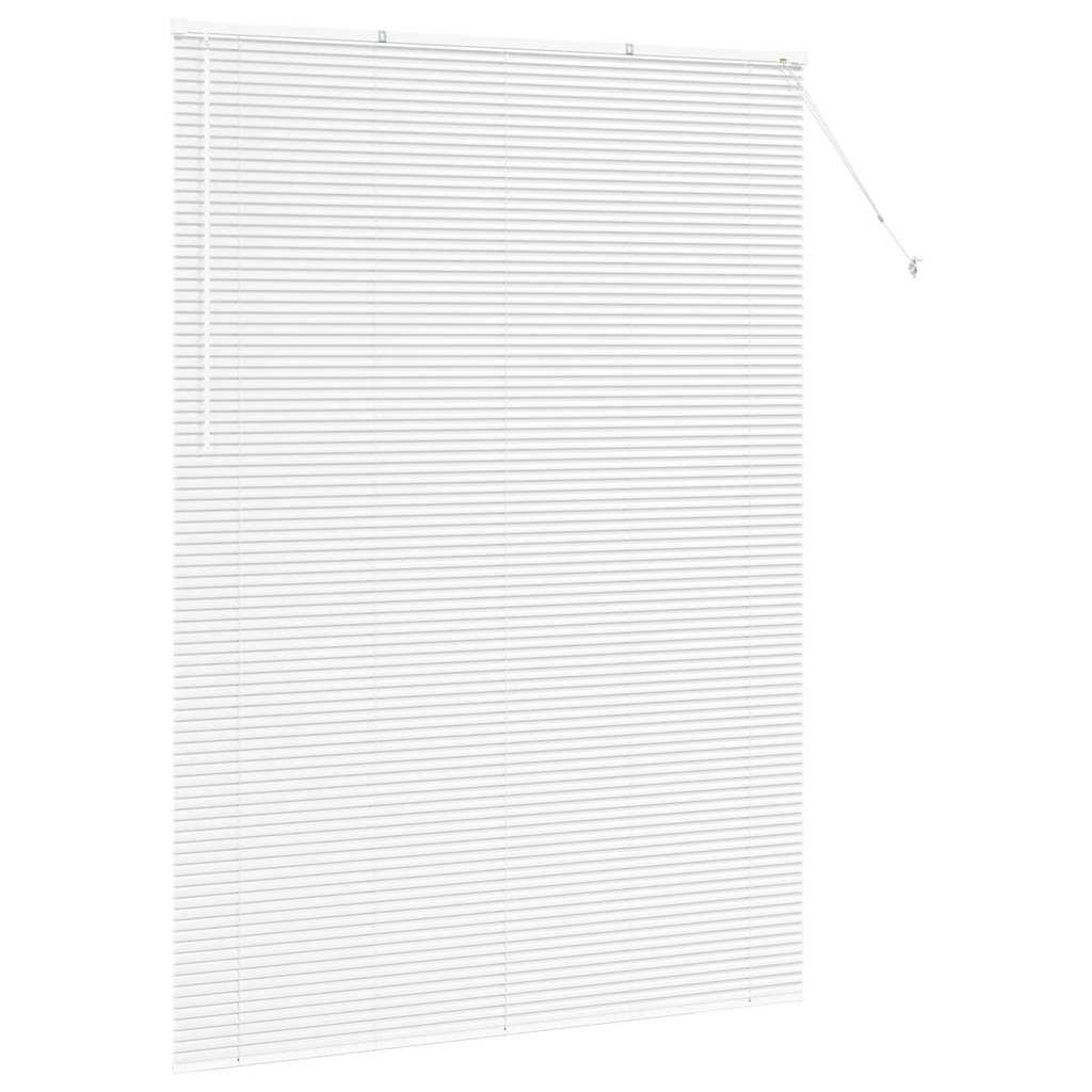 vidaXL Żaluzje weneckie Biały 220 x 155 cm Aluminium