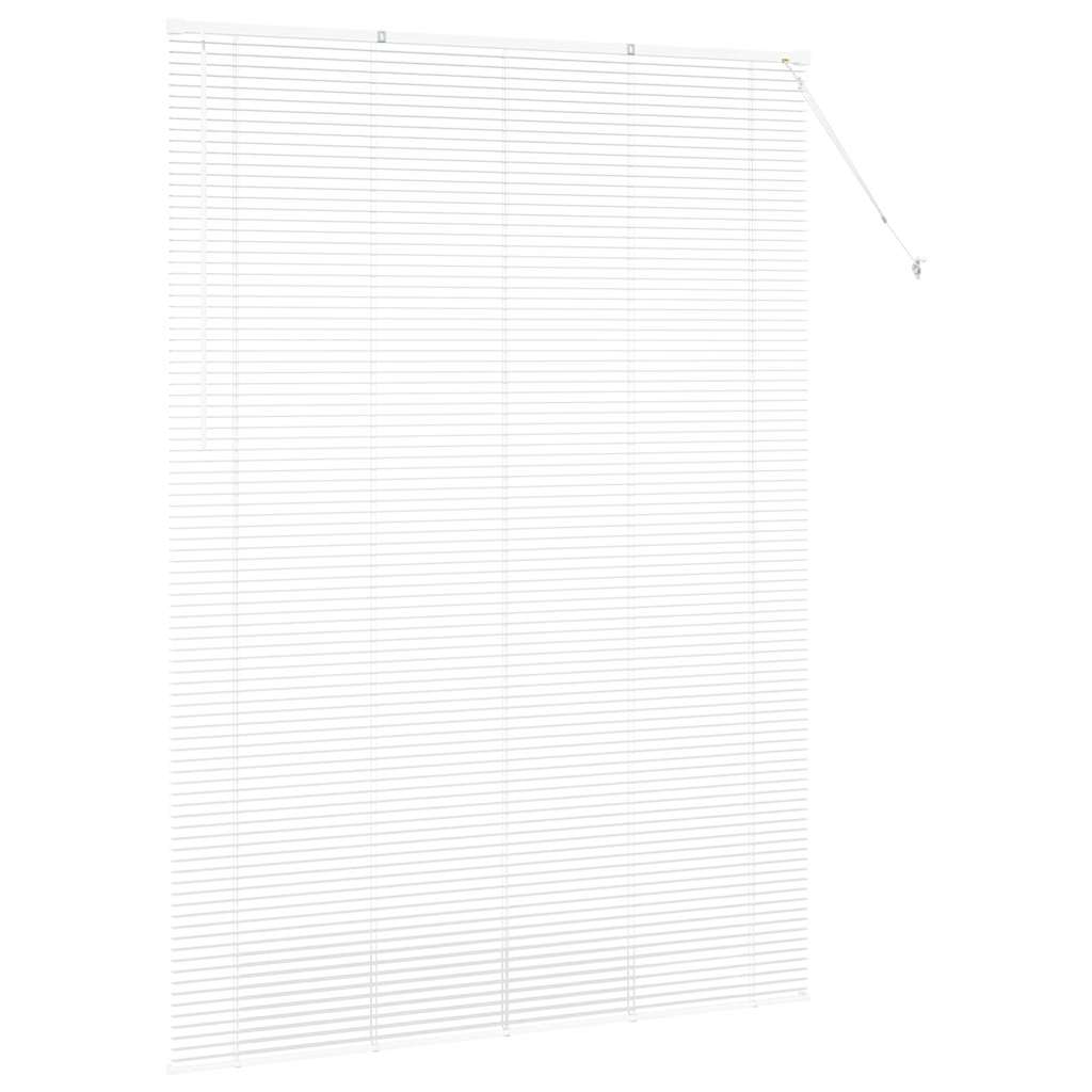 vidaXL Żaluzje weneckie Biały 220 x 155 cm Aluminium