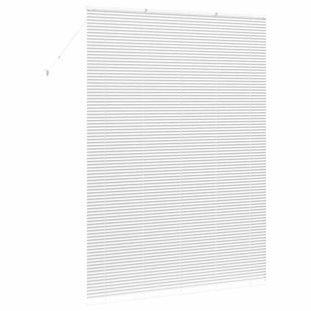 vidaXL Żaluzje weneckie Biały 220 x 155 cm Aluminium