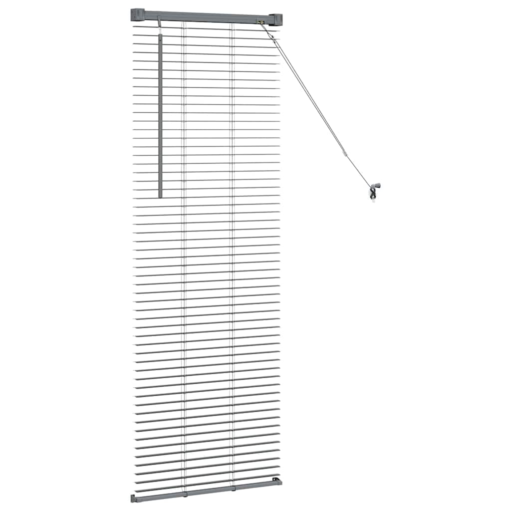 vidaXL Żaluzje weneckie Ciemnoszary 130 x 45 cm Aluminium