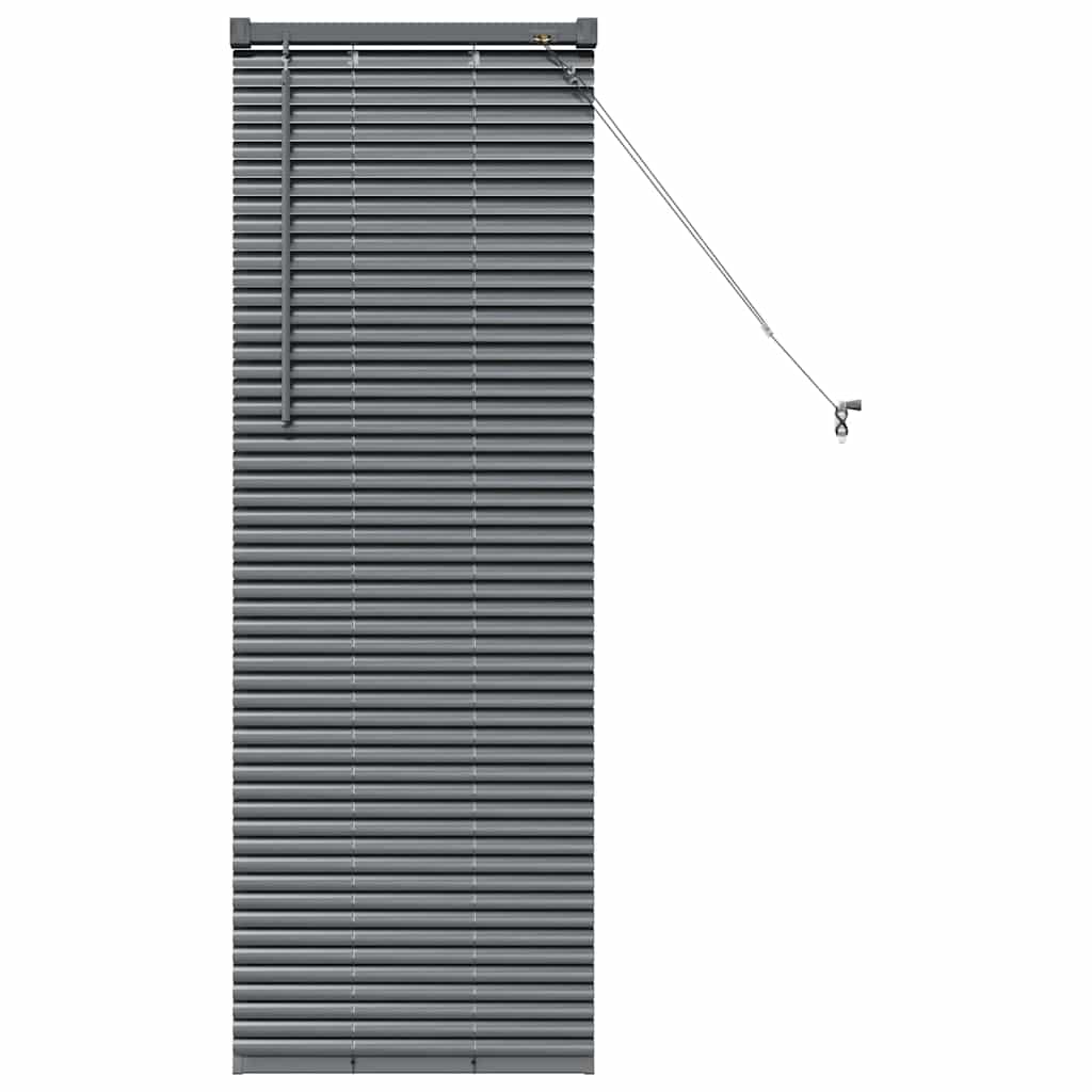 vidaXL Żaluzje weneckie Ciemnoszary 130 x 45 cm Aluminium