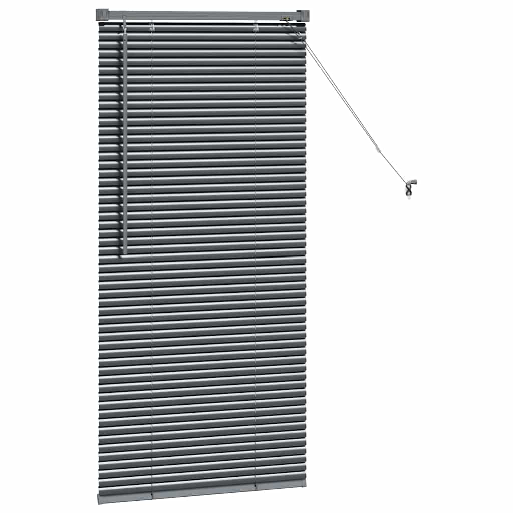 vidaXL Żaluzje weneckie Ciemnoszary 130 x 55 cm Aluminium