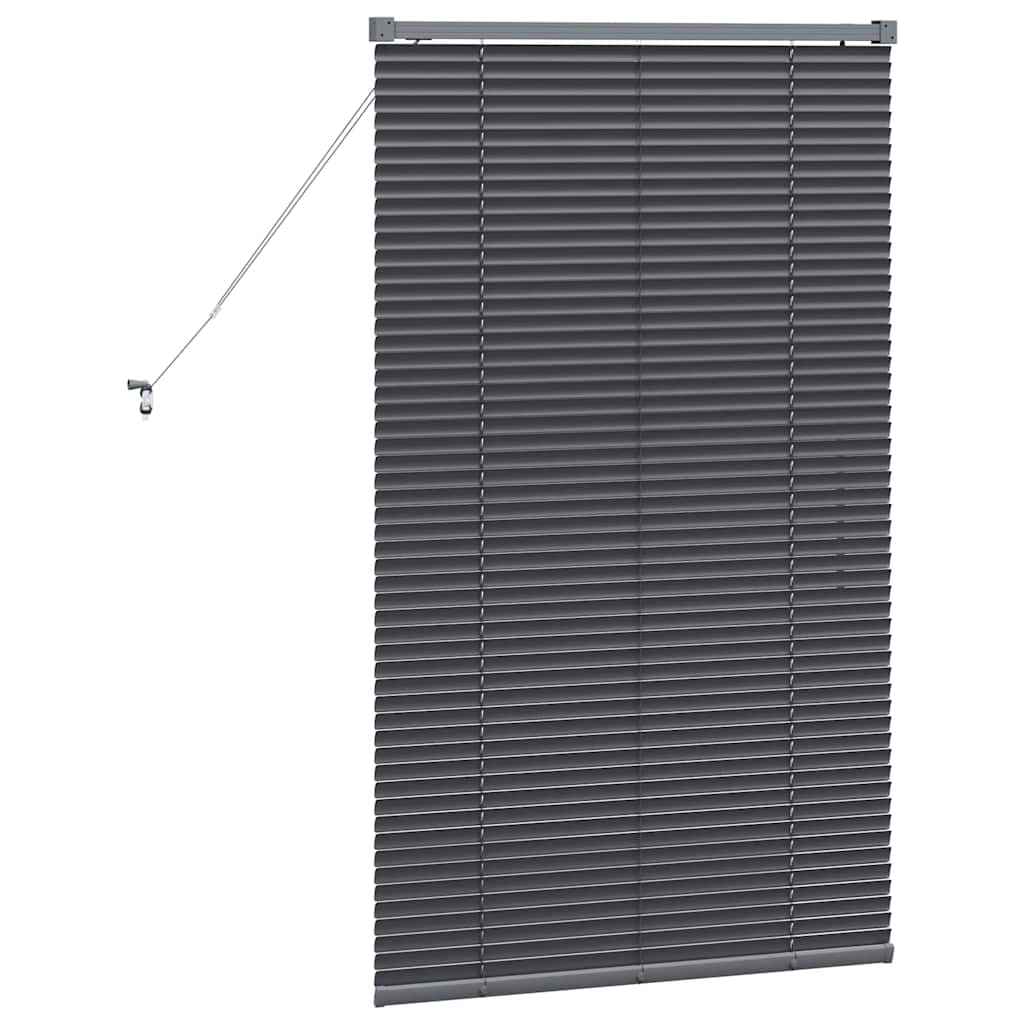 vidaXL Żaluzje weneckie Ciemnoszary 130 x 70 cm Aluminium