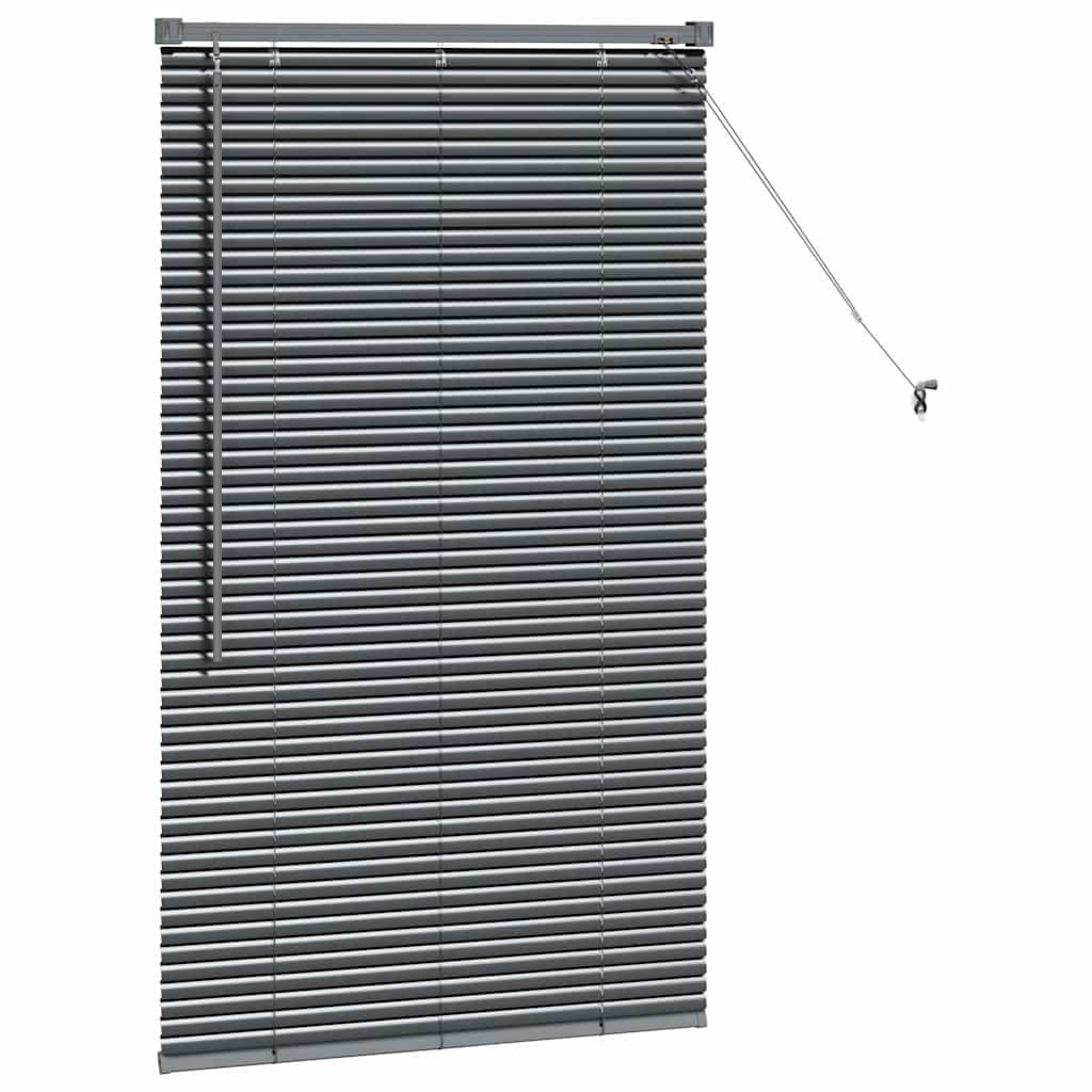 vidaXL Żaluzje weneckie Ciemnoszary 130 x 80 cm Aluminium