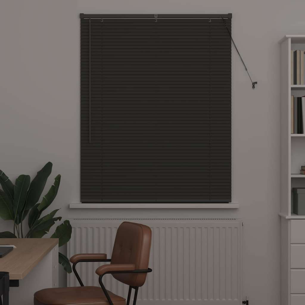vidaXL Żaluzje weneckie Ciemnoszary 130 x 100 cm Aluminium
