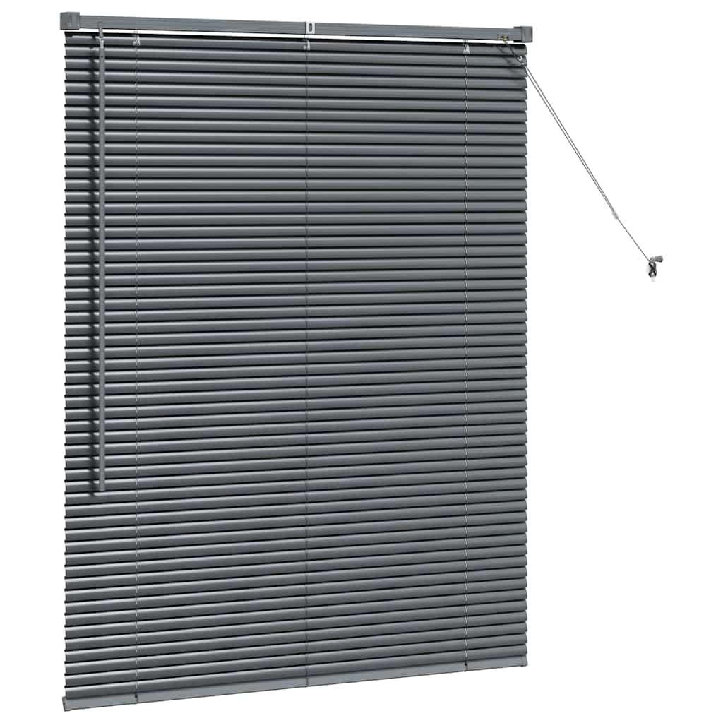 vidaXL Żaluzje weneckie Ciemnoszary 130 x 100 cm Aluminium
