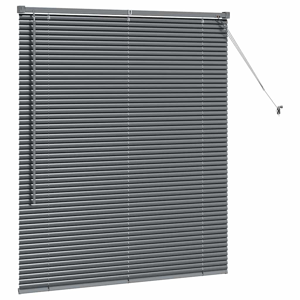 vidaXL Żaluzje weneckie Ciemnoszary 130 x 115 cm Aluminium