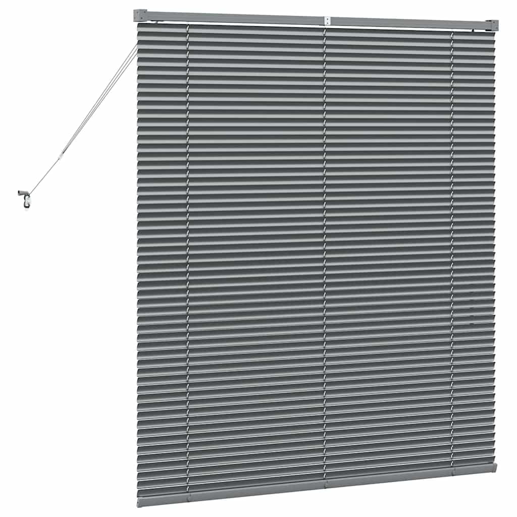 vidaXL Żaluzje weneckie Ciemnoszary 130 x 115 cm Aluminium