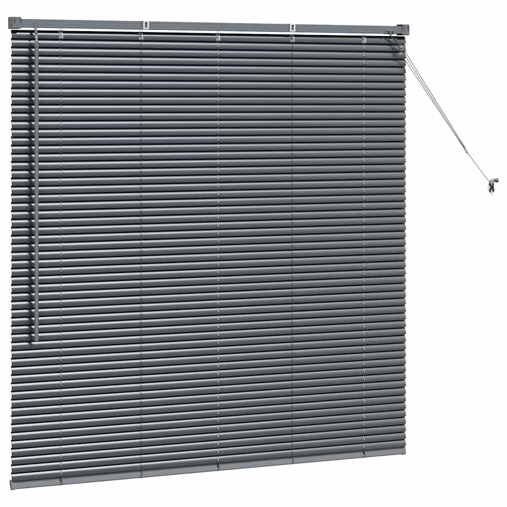 vidaXL Żaluzje weneckie Ciemnoszary 130 x 125 cm Aluminium
