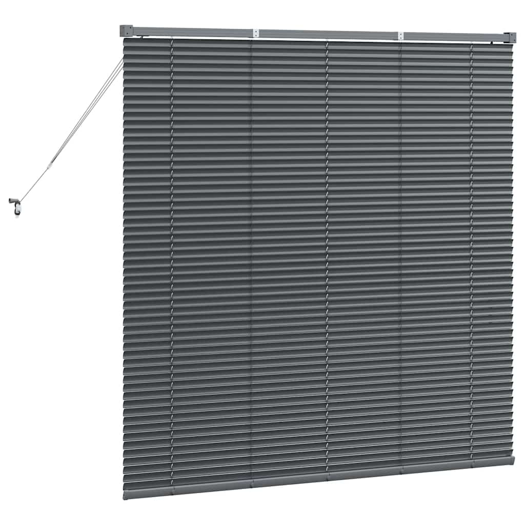 vidaXL Żaluzje weneckie Ciemnoszary 130 x 135 cm Aluminium