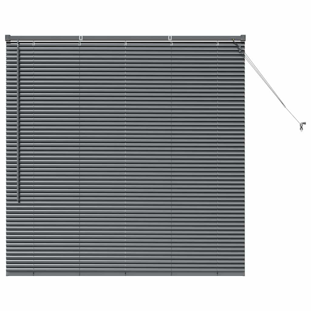 vidaXL Żaluzje weneckie Ciemnoszary 130 x 135 cm Aluminium