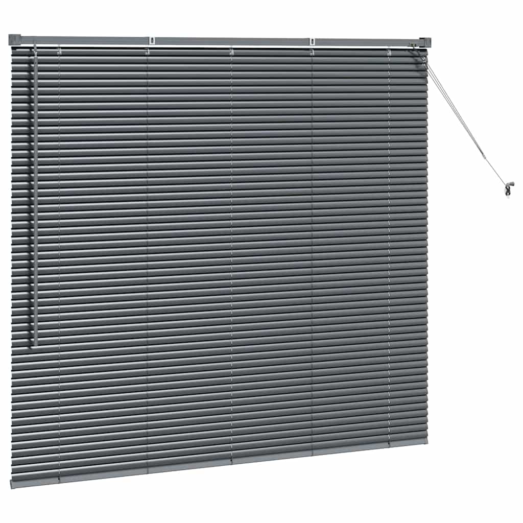 vidaXL Żaluzje weneckie Ciemnoszary 130 x 150 cm Aluminium
