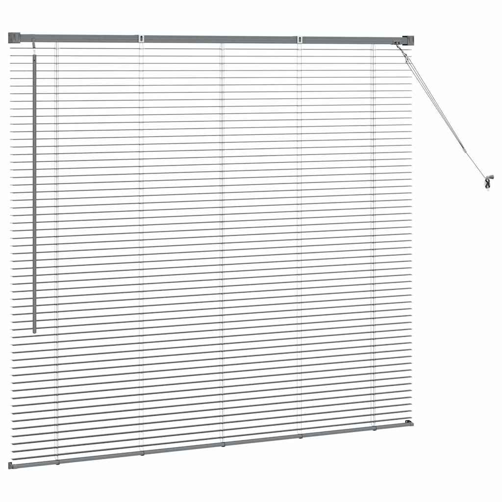vidaXL Żaluzje weneckie Ciemnoszary 130 x 150 cm Aluminium