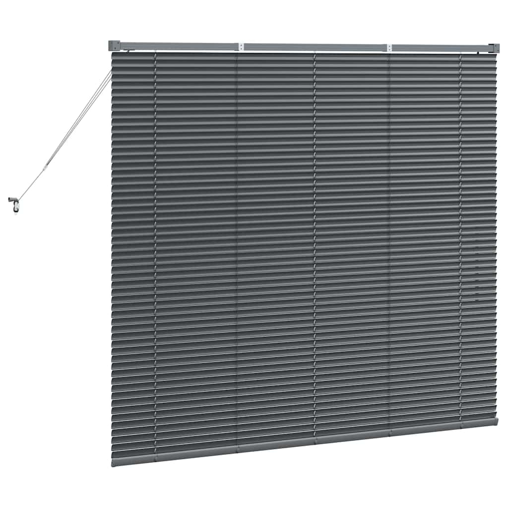 vidaXL Żaluzje weneckie Ciemnoszary 130 x 150 cm Aluminium