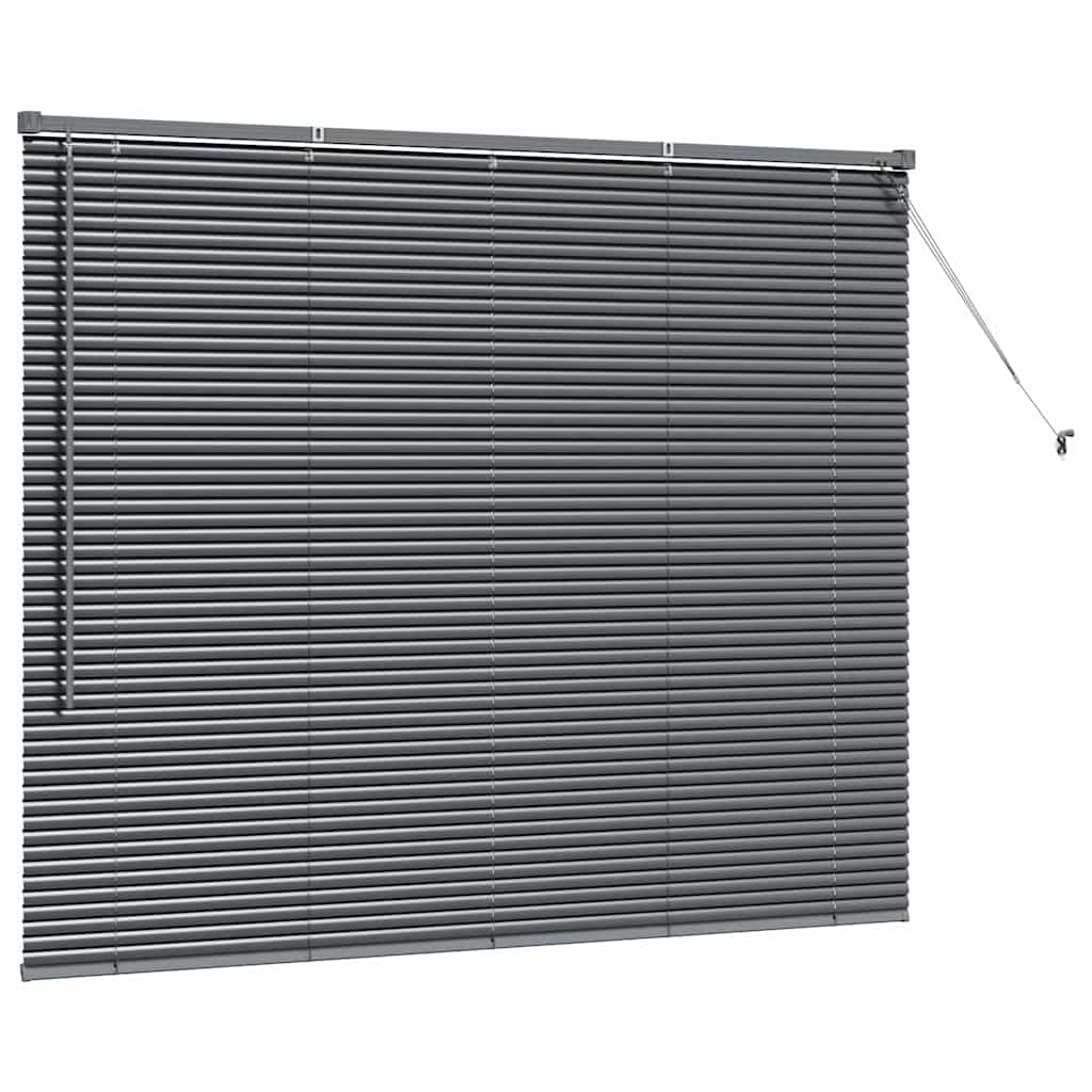 vidaXL Żaluzje weneckie Ciemnoszary 130 x 160 cm Aluminium