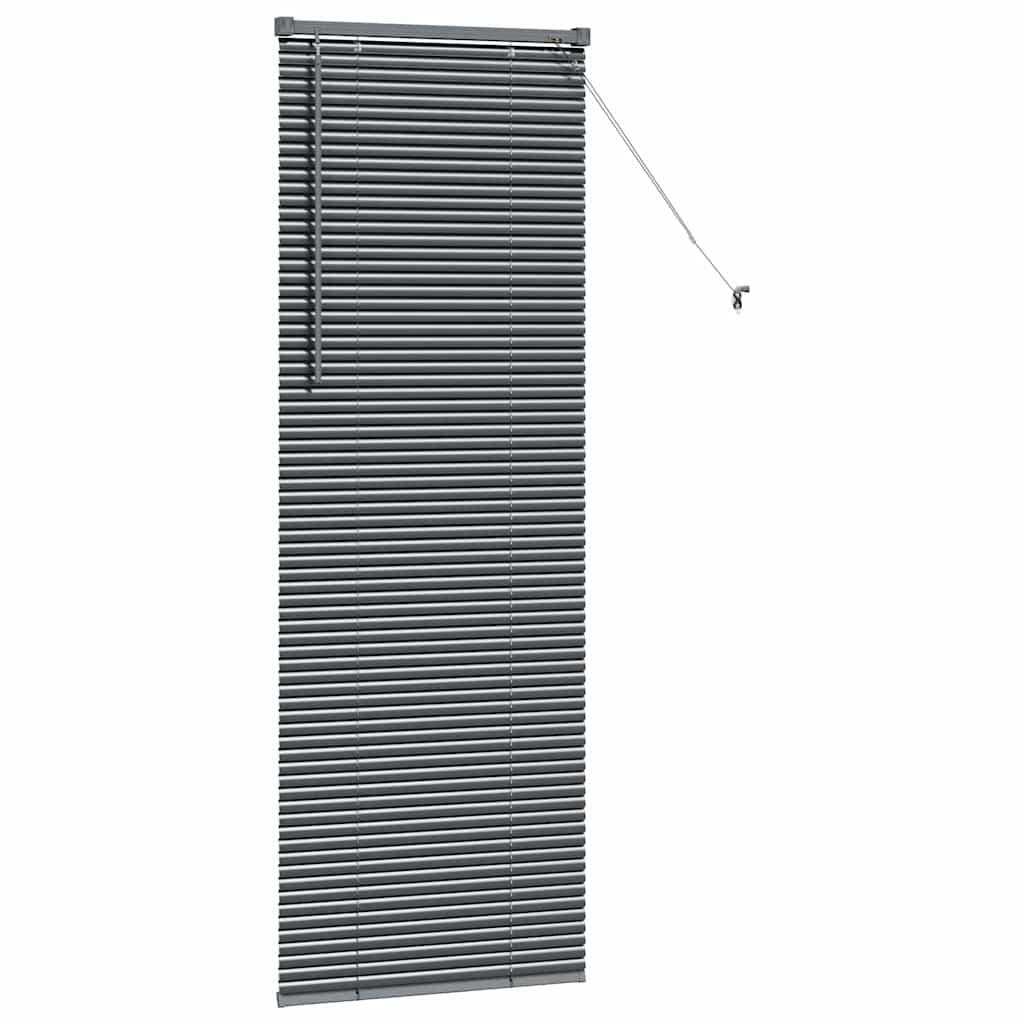 vidaXL Żaluzje weneckie Ciemnoszary 175 x 65 cm Aluminium