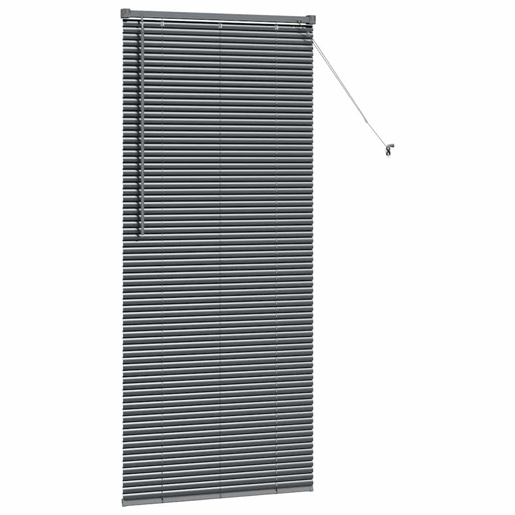 vidaXL Żaluzje weneckie Ciemnoszary 175 x 75 cm Aluminium