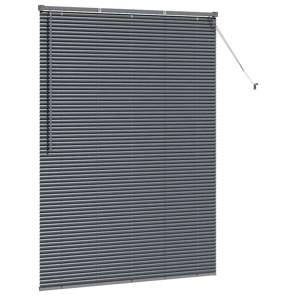 vidaXL Żaluzje weneckie Ciemnoszary 175 x 125 cm Aluminium