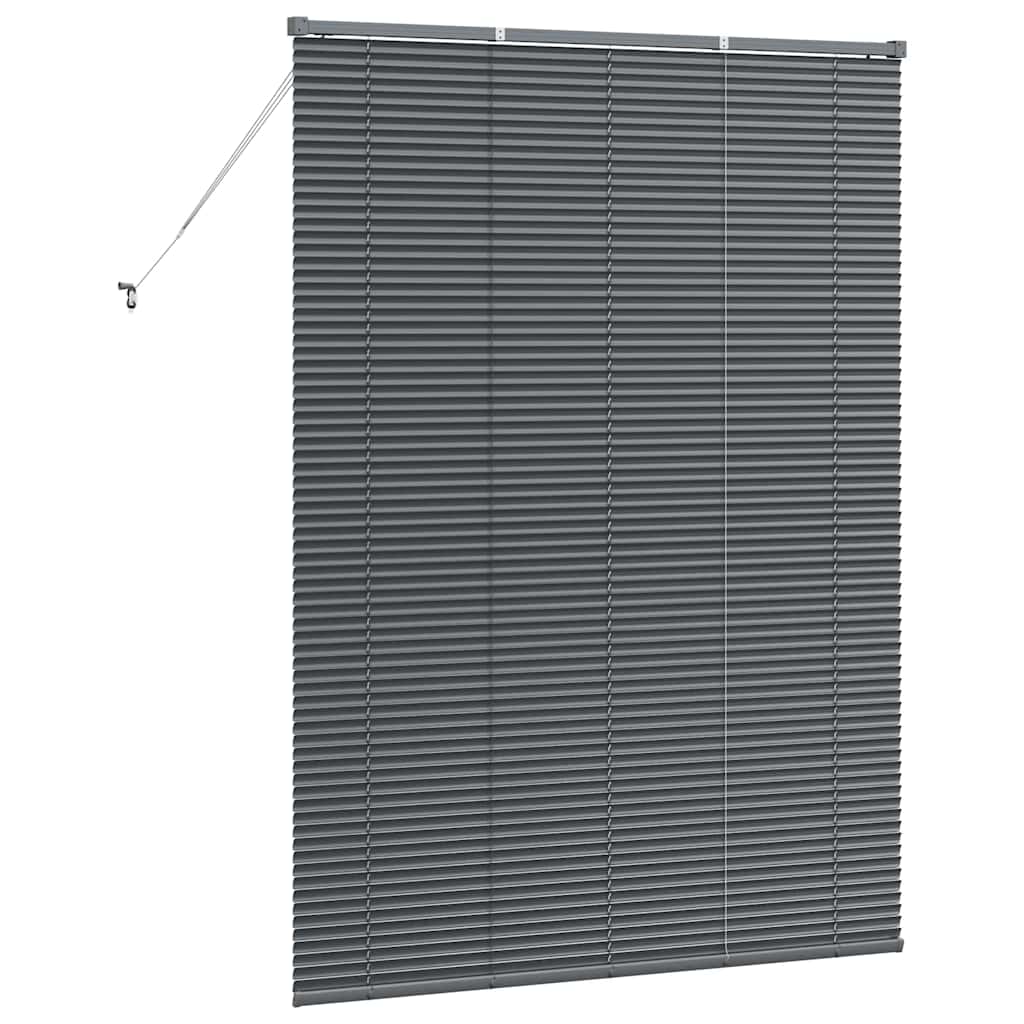 vidaXL Żaluzje weneckie Ciemnoszary 175 x 125 cm Aluminium