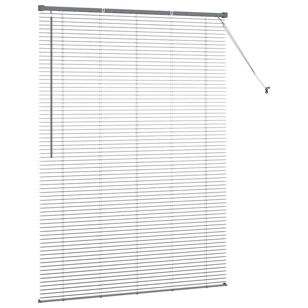 vidaXL Żaluzje weneckie Ciemnoszary 175 x 130 cm Aluminium