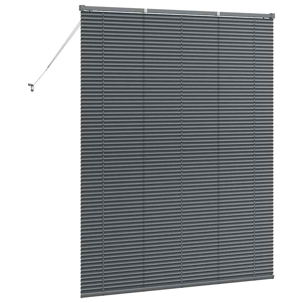 vidaXL Żaluzje weneckie Ciemnoszary 175 x 140 cm Aluminium