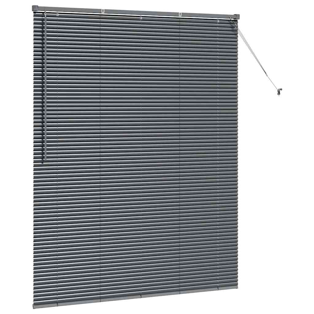 vidaXL Żaluzje weneckie Ciemnoszary 175 x 145 cm Aluminium