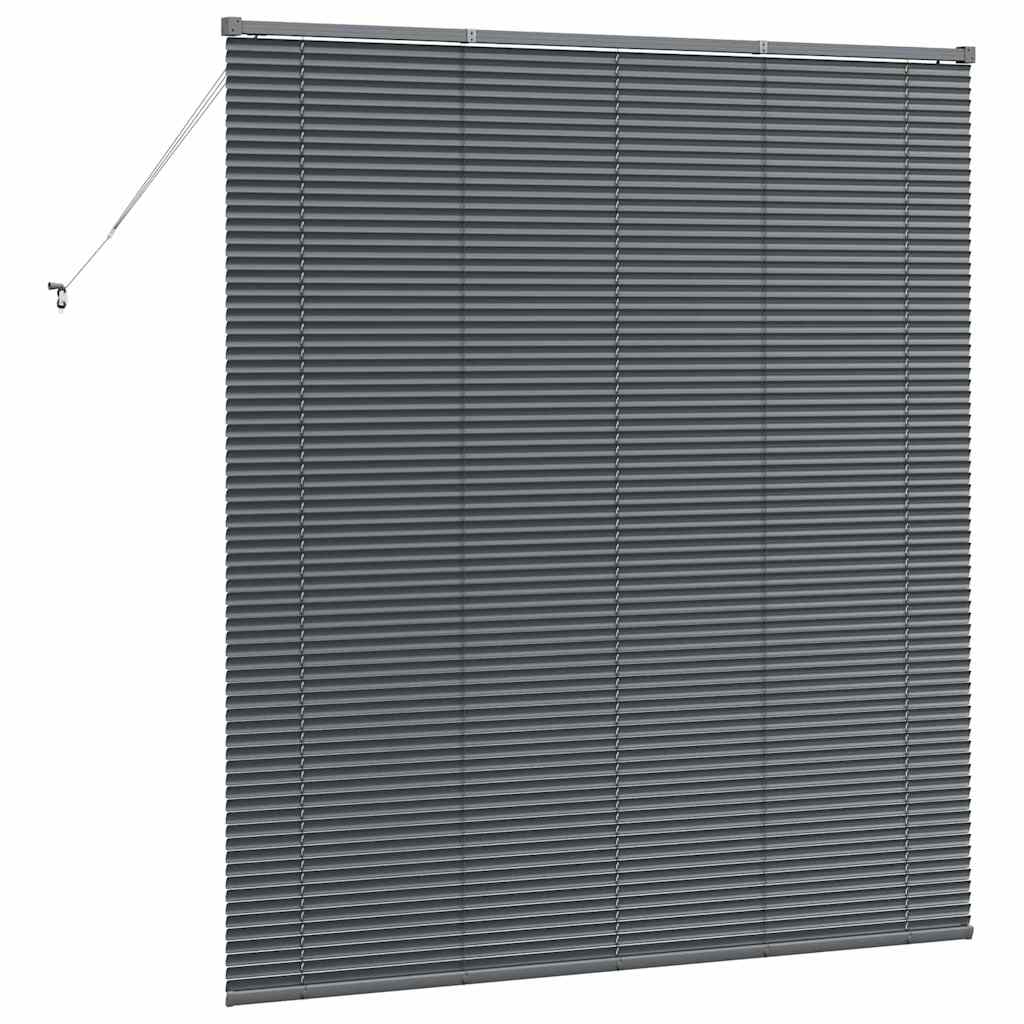 vidaXL Żaluzje weneckie Ciemnoszary 175 x 155 cm Aluminium