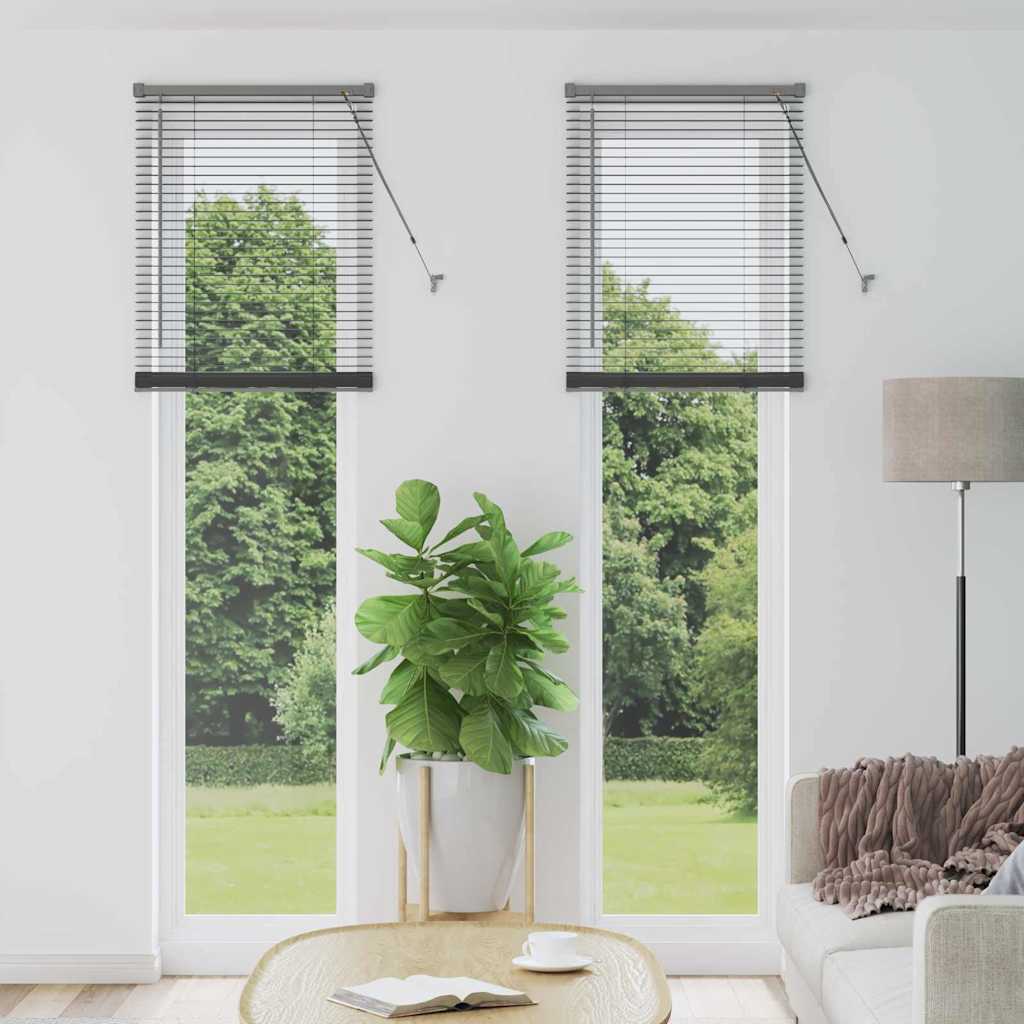 vidaXL Żaluzje weneckie Ciemnoszary 220 x 60 cm Aluminium