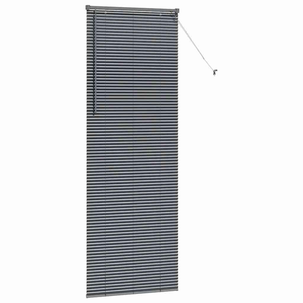 vidaXL Żaluzje weneckie Ciemnoszary 220 x 75 cm Aluminium