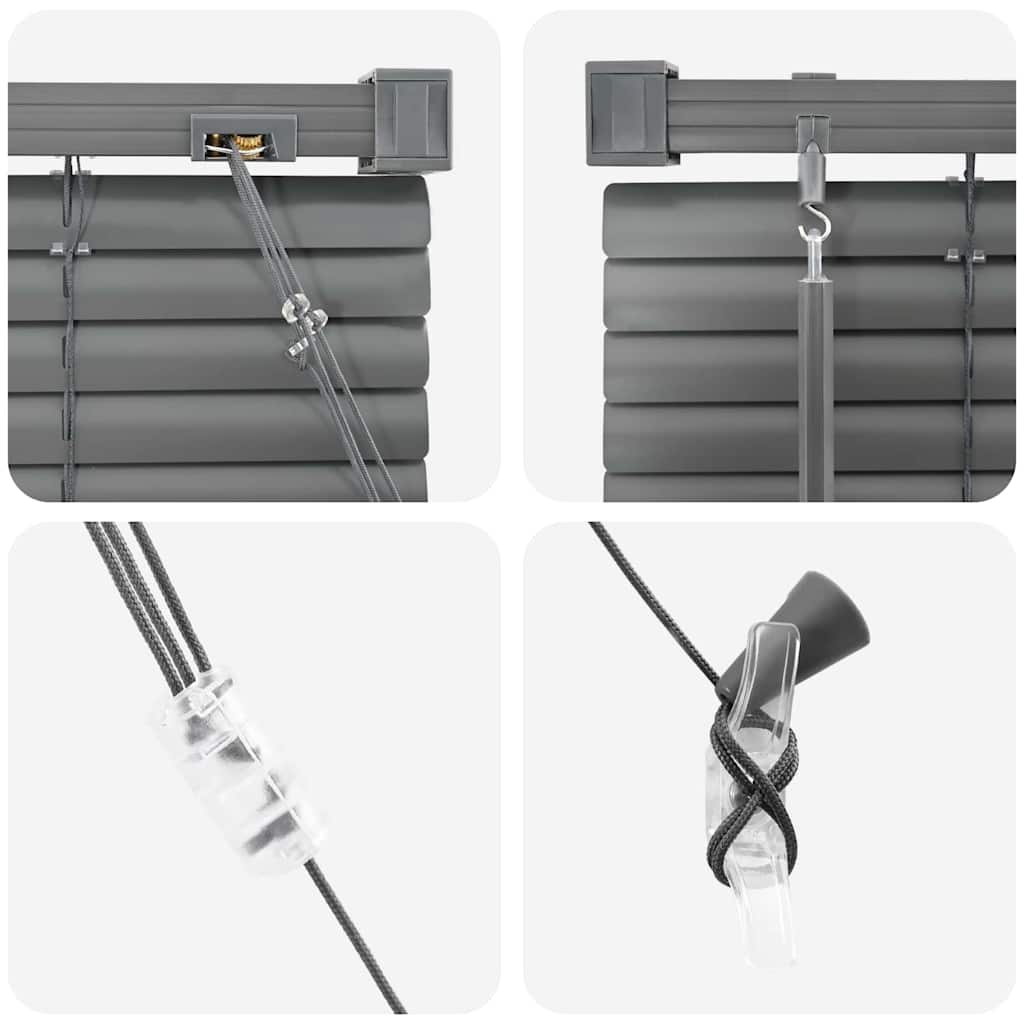 vidaXL Żaluzje weneckie Ciemnoszary 220 x 110 cm Aluminium