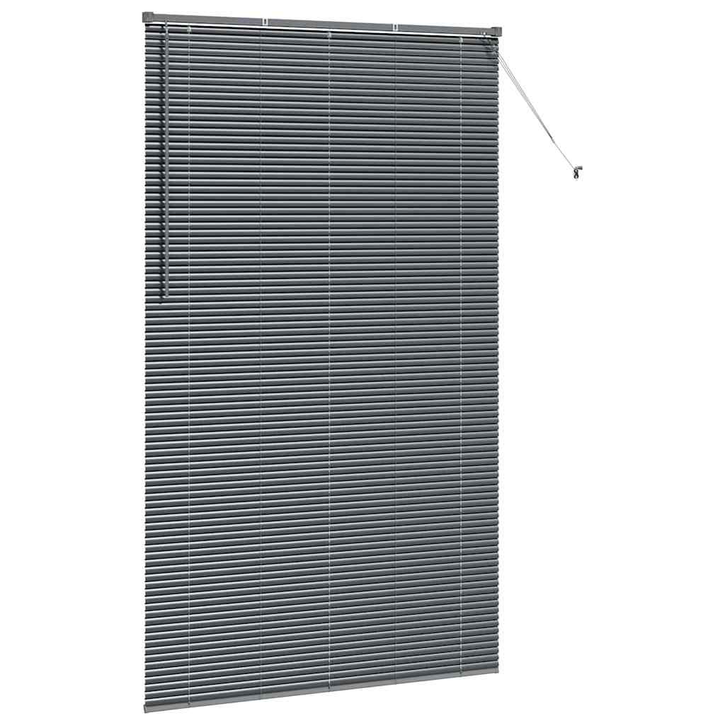 vidaXL Żaluzje weneckie Ciemnoszary 220 x 125 cm Aluminium
