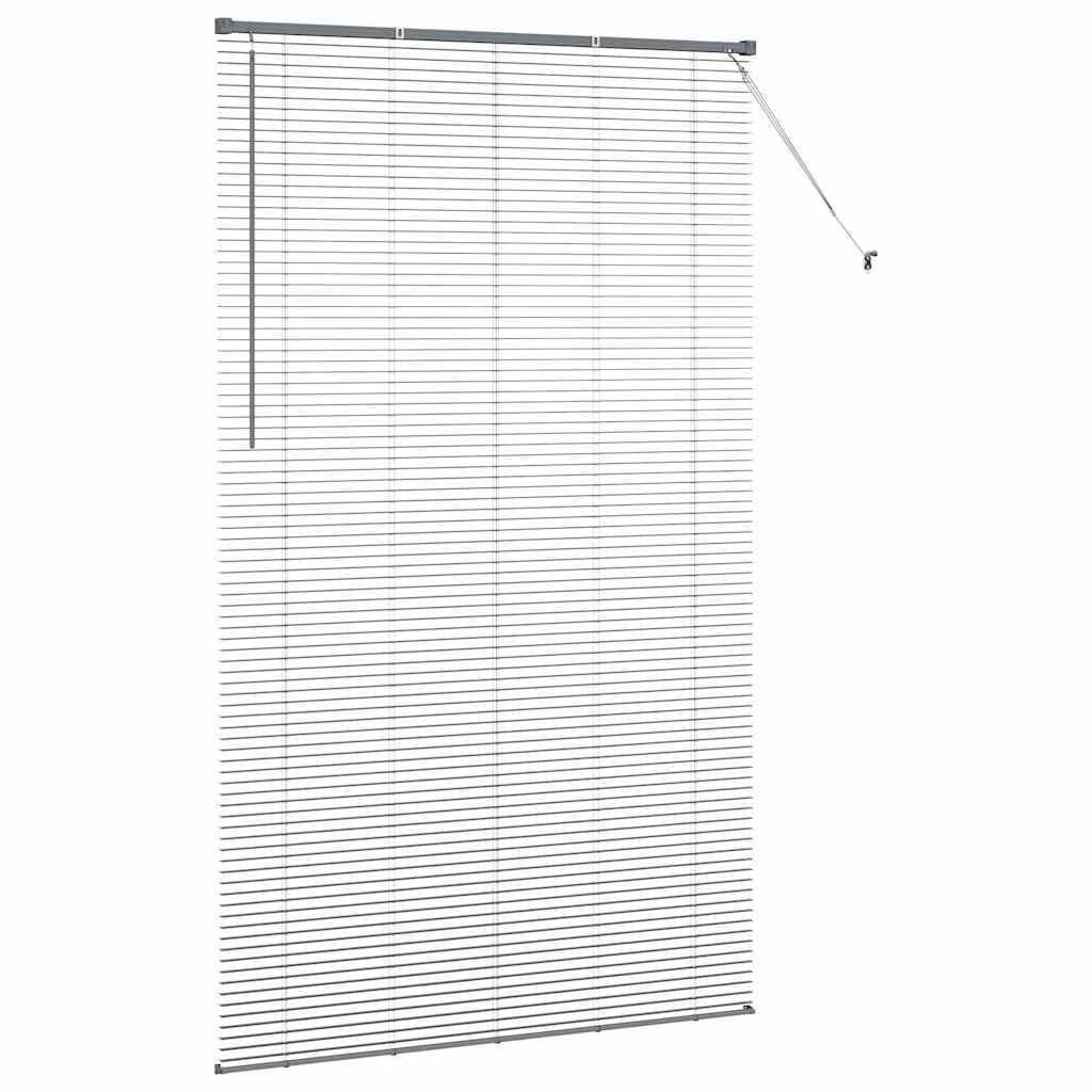 vidaXL Żaluzje weneckie Ciemnoszary 220 x 125 cm Aluminium