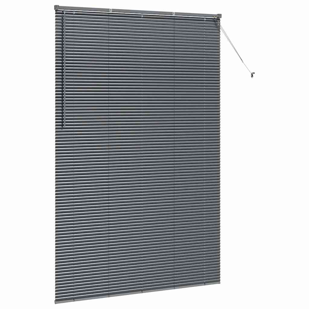 vidaXL Żaluzje weneckie Ciemnoszary 220 x 145 cm Aluminium