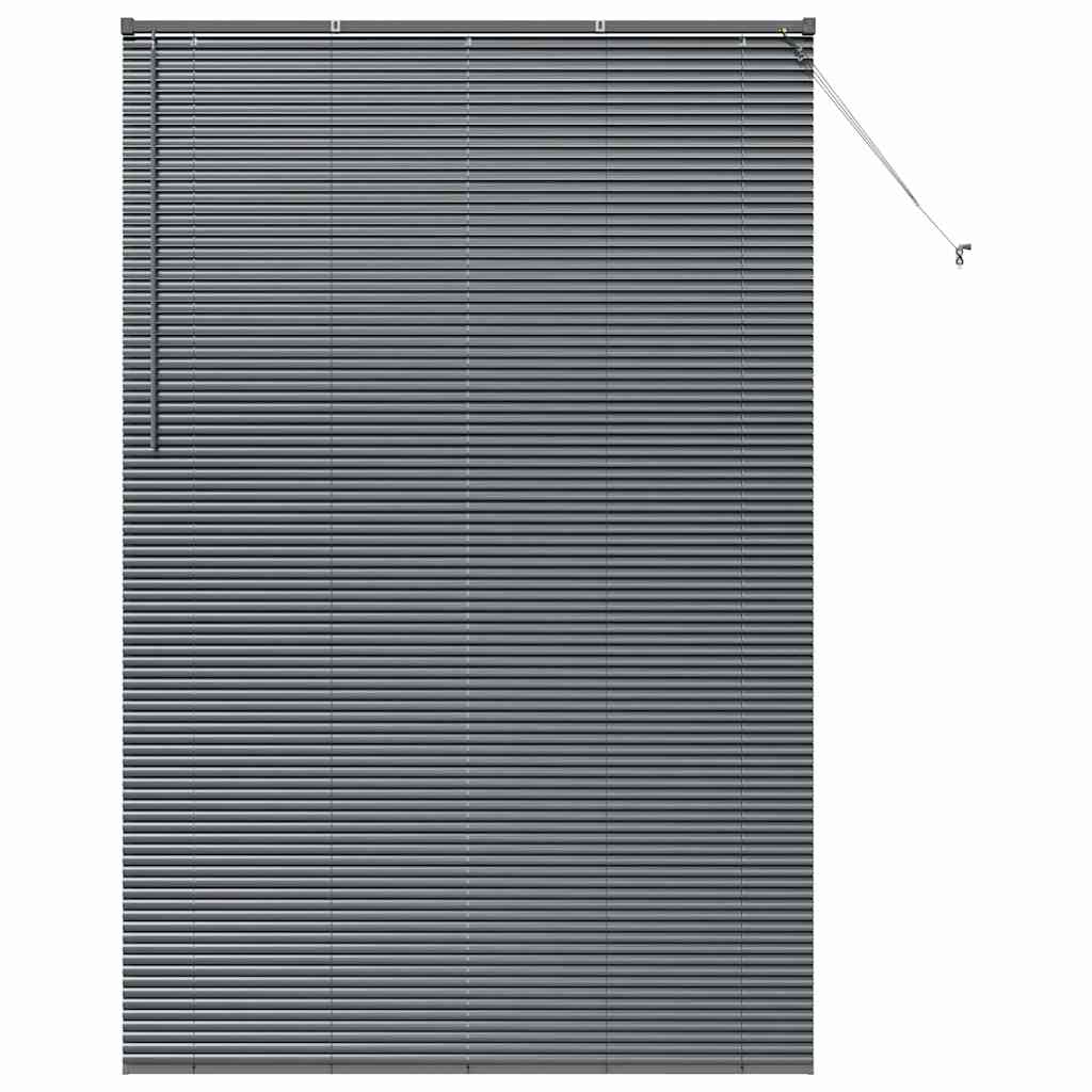 vidaXL Żaluzje weneckie Ciemnoszary 220x150cm Aluminium