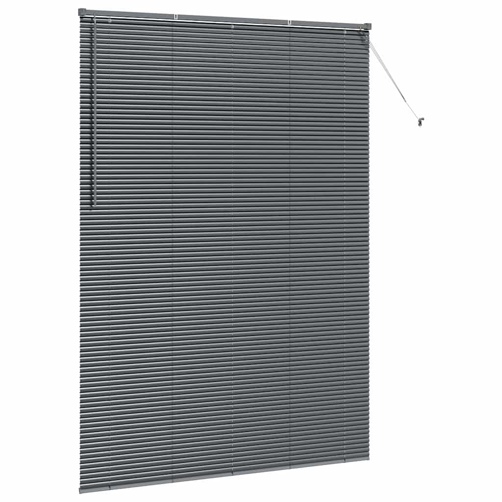 vidaXL Żaluzje weneckie Ciemnoszary 220 x 155 cm Aluminium
