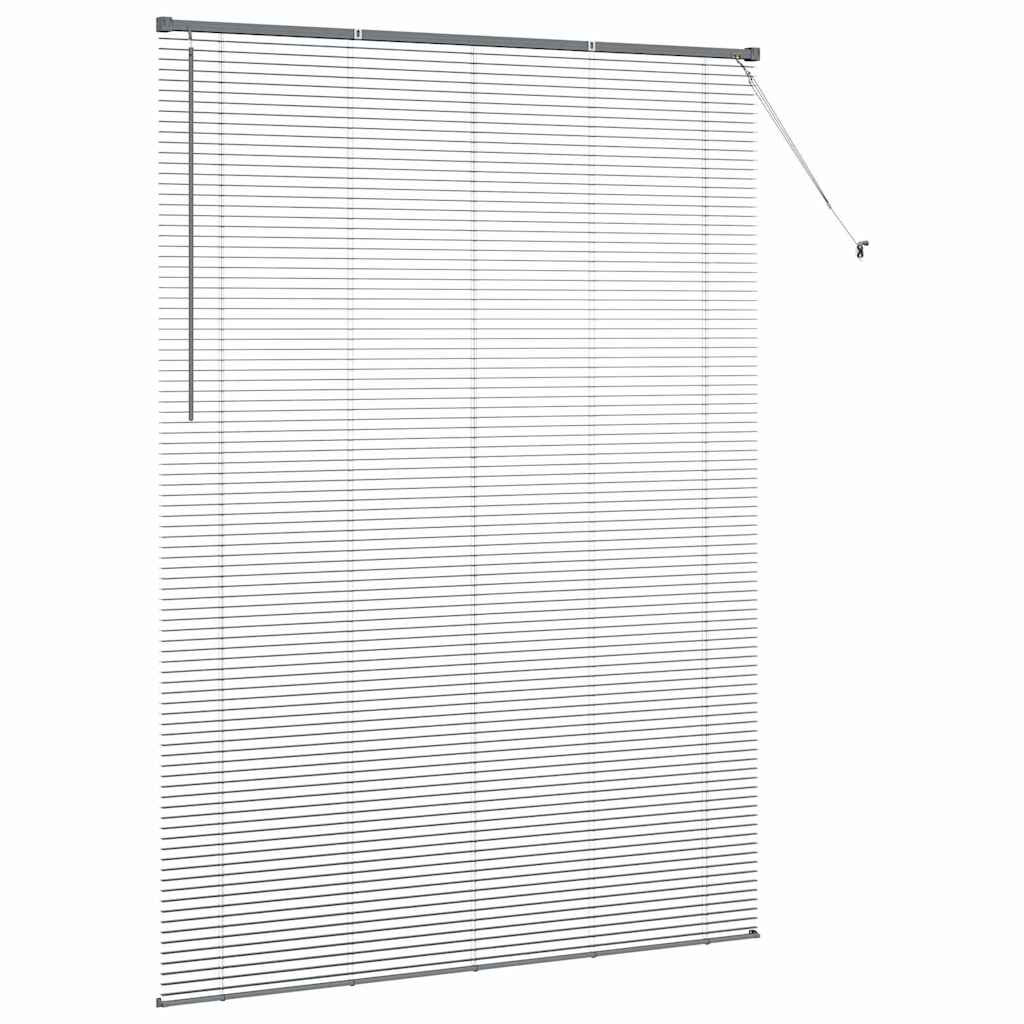 vidaXL Żaluzje weneckie Ciemnoszary 220 x 155 cm Aluminium