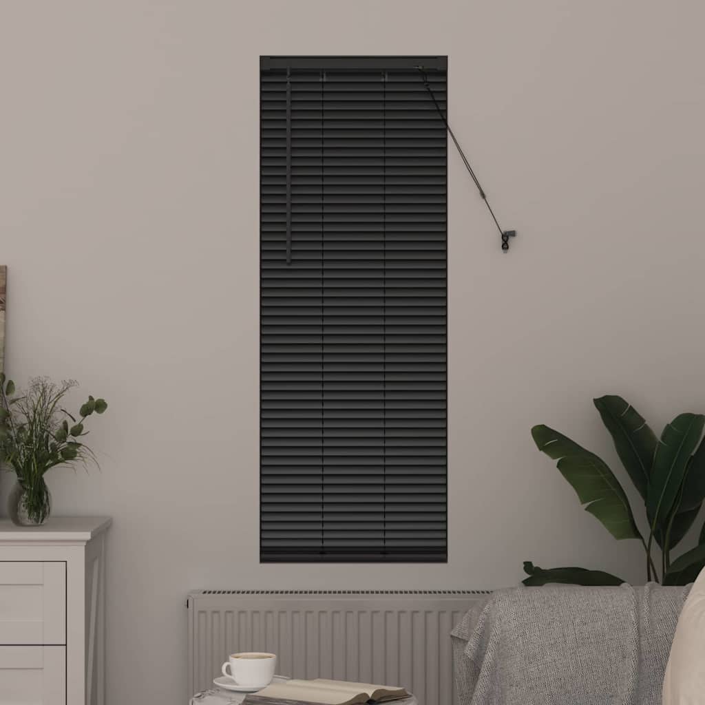 vidaXL Żaluzje weneckie Czarny 130 x 40 cm Aluminium