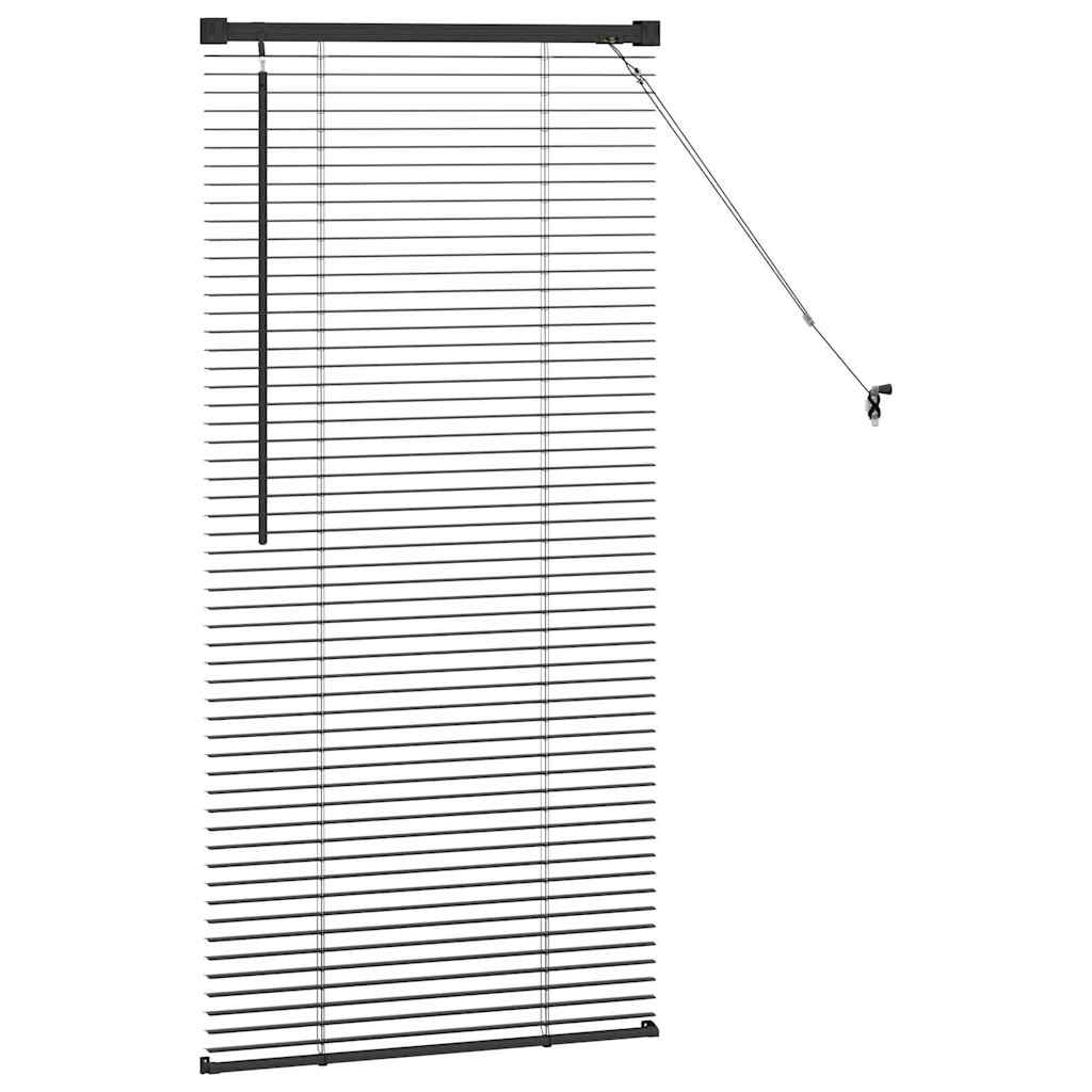 vidaXL Żaluzje weneckie Czarny 60 x 2,5 x 130 cm Aluminium