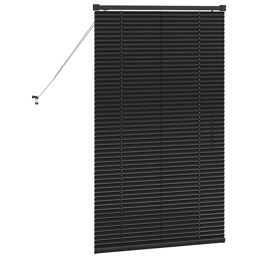 vidaXL Żaluzje weneckie Czarny 130 x 75 cm Aluminium