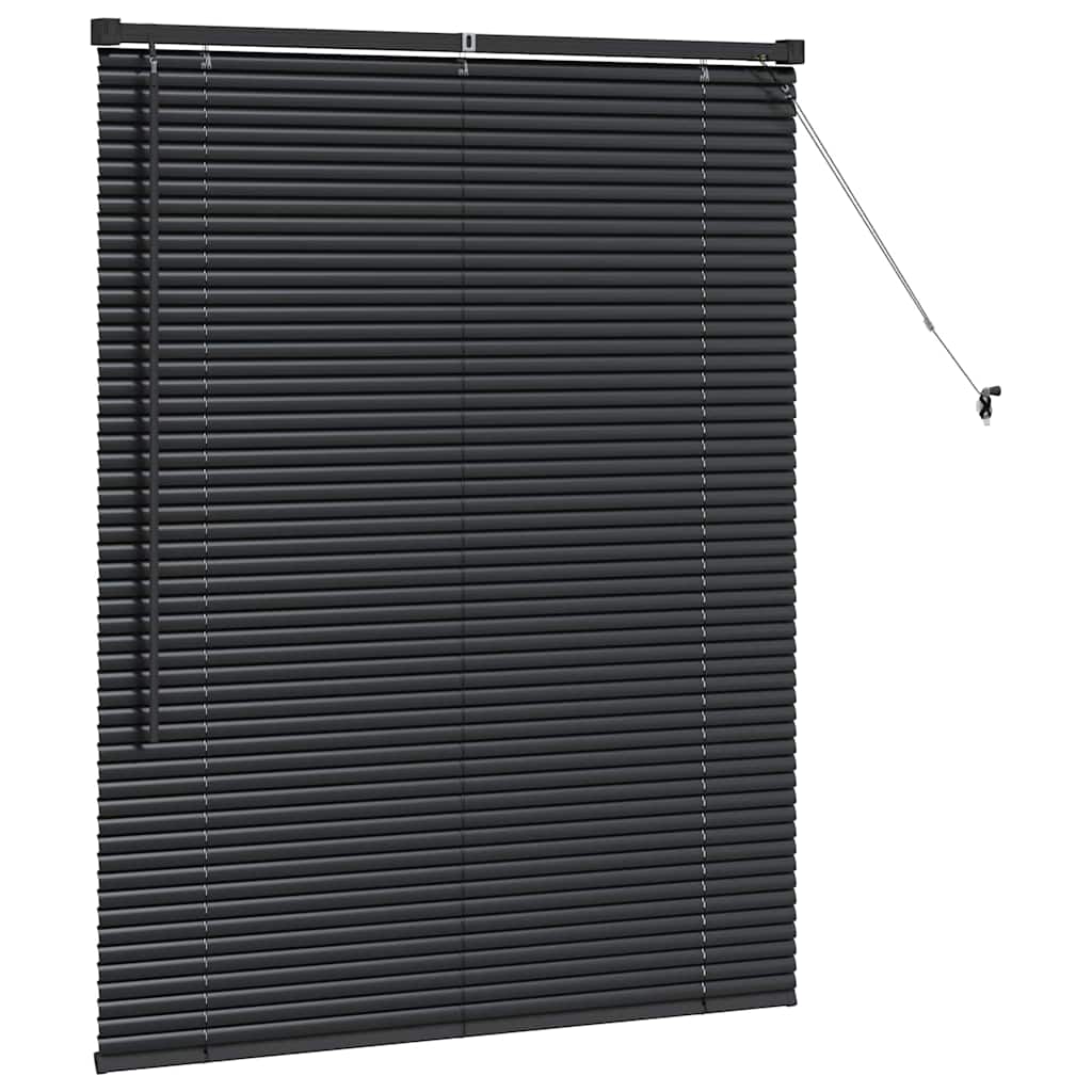 vidaXL Żaluzje weneckie Czarny 130 x 105 cm Aluminium
