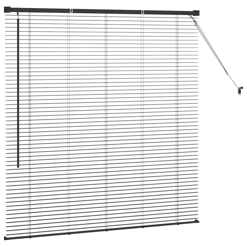 vidaXL Żaluzje weneckie Czarny 130 x 135 cm Aluminium