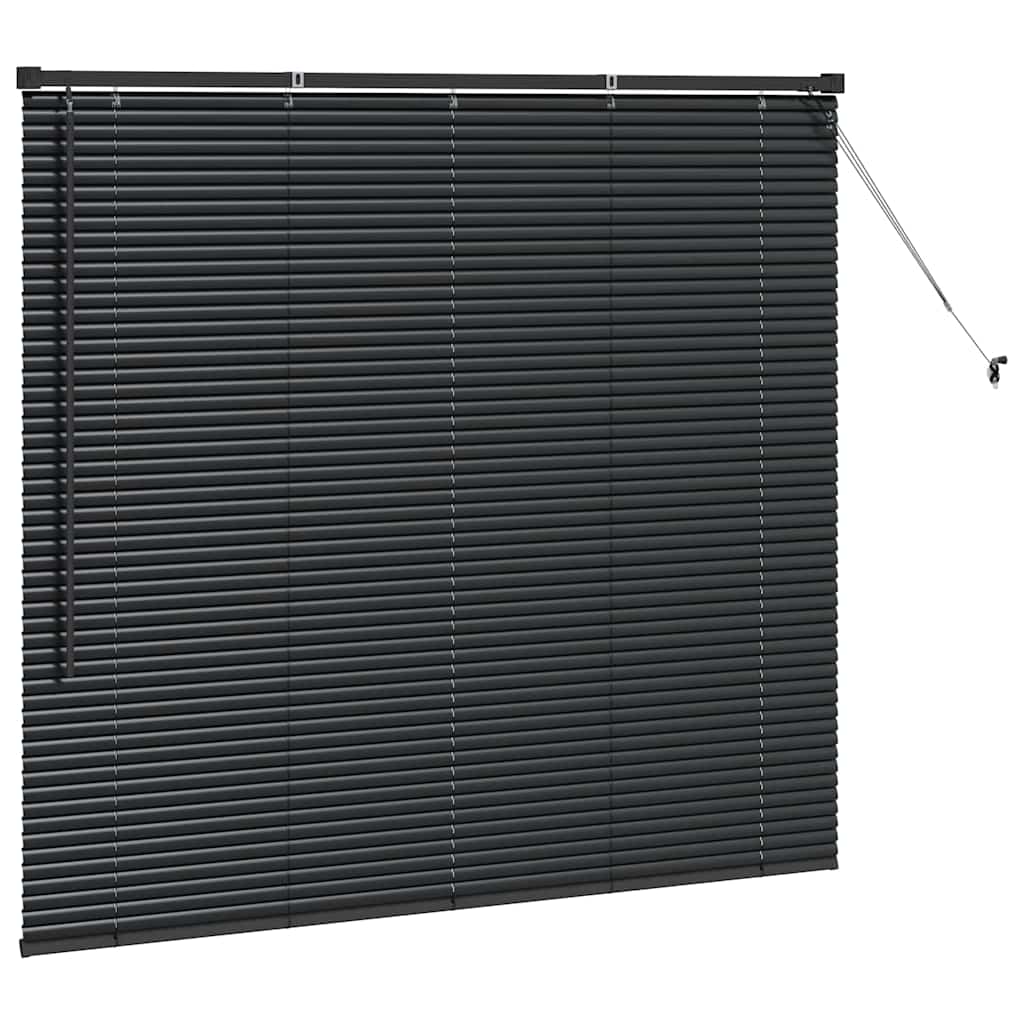vidaXL Żaluzje weneckie Czarny 130 x 140 cm Aluminium