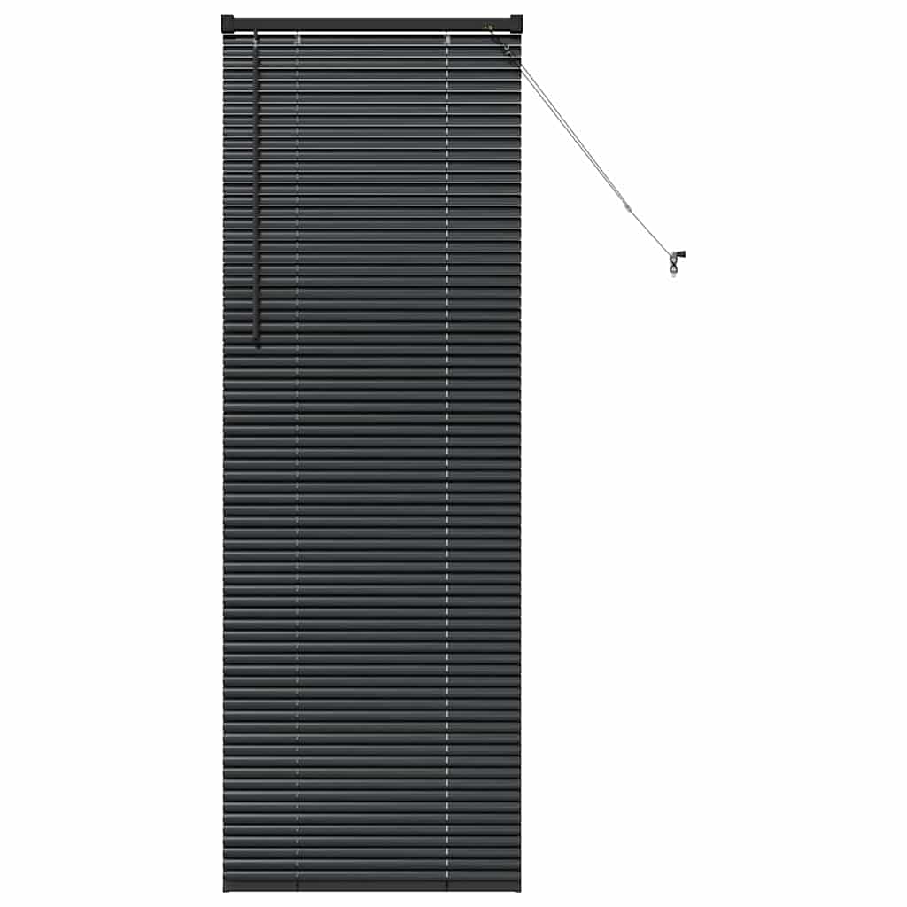 vidaXL Żaluzje weneckie Czarny 175 x 65 cm Aluminium