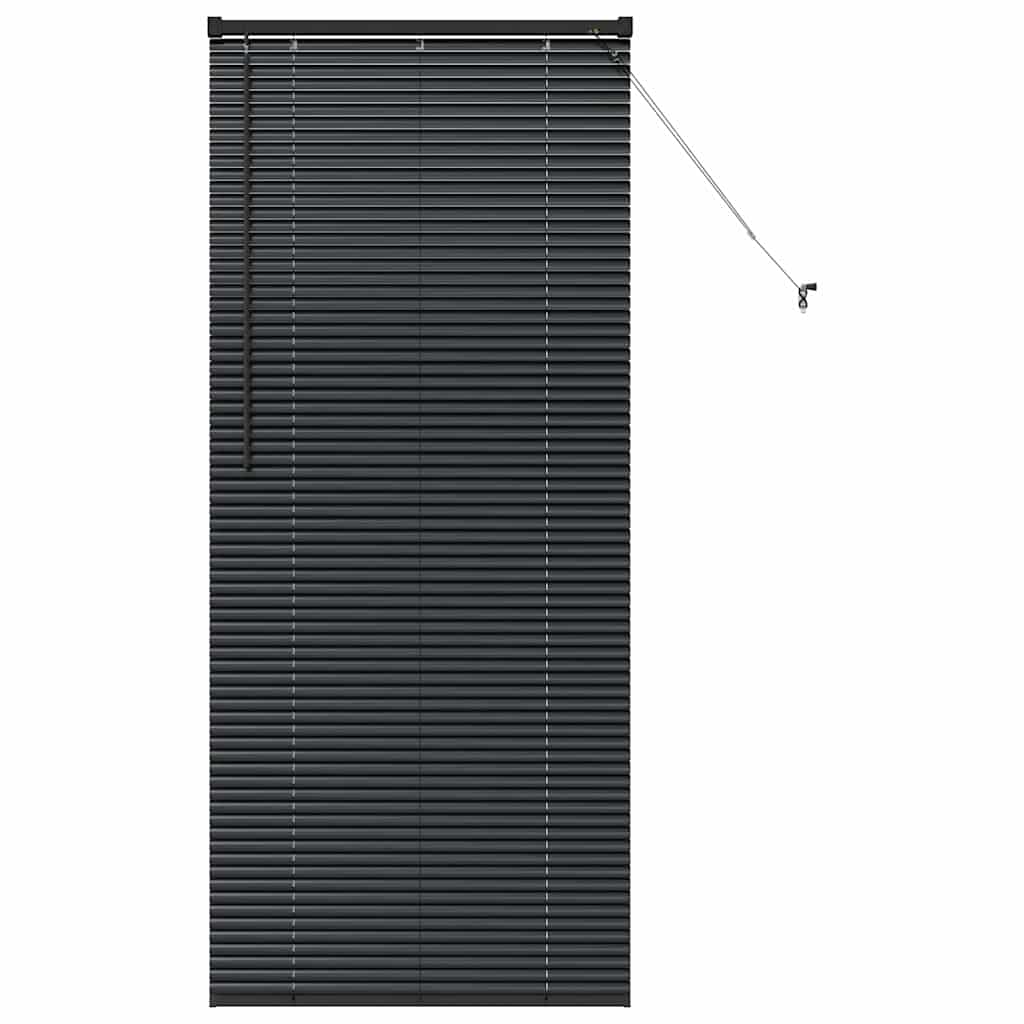 vidaXL Żaluzje weneckie Czarny 175 x 70 cm Aluminium