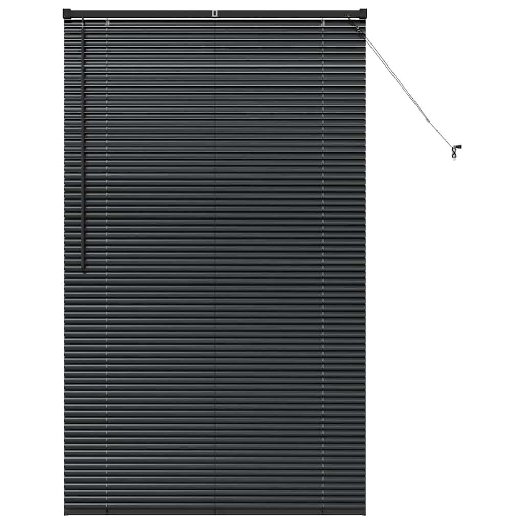 vidaXL Żaluzje weneckie Czarny 175 x 105 cm Aluminium