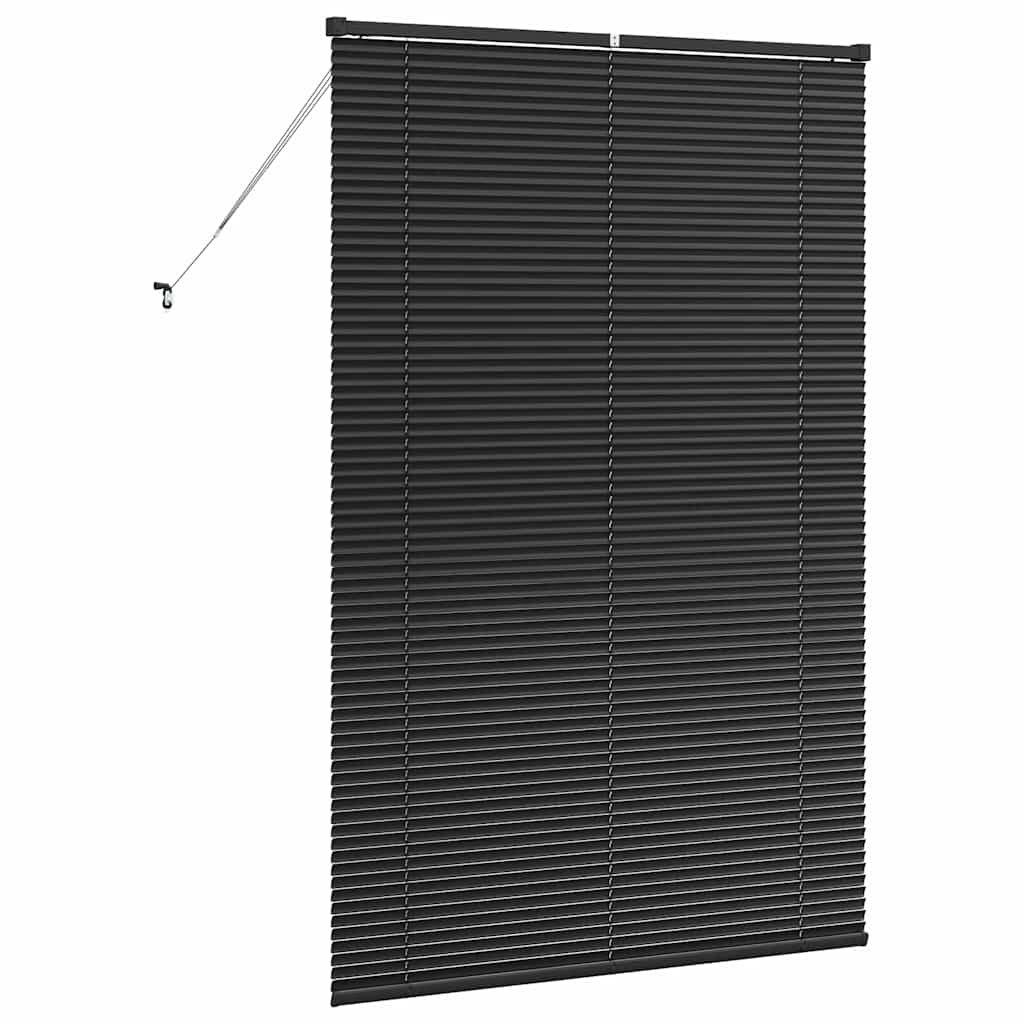 vidaXL Żaluzje weneckie Czarny 175 x 115 cm Aluminium