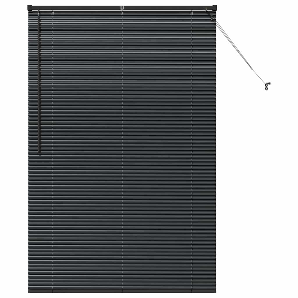 vidaXL Żaluzje weneckie Czarny 175 x 115 cm Aluminium