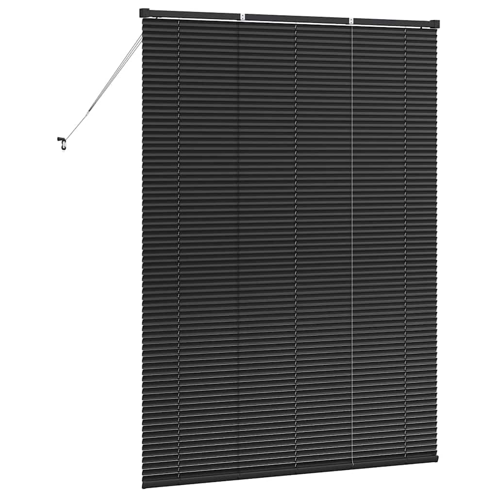 vidaXL Żaluzje weneckie Czarny 175 x 125 cm Aluminium