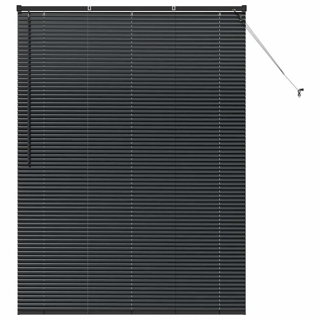 vidaXL Żaluzje weneckie Czarny 175 x 135 cm Aluminium