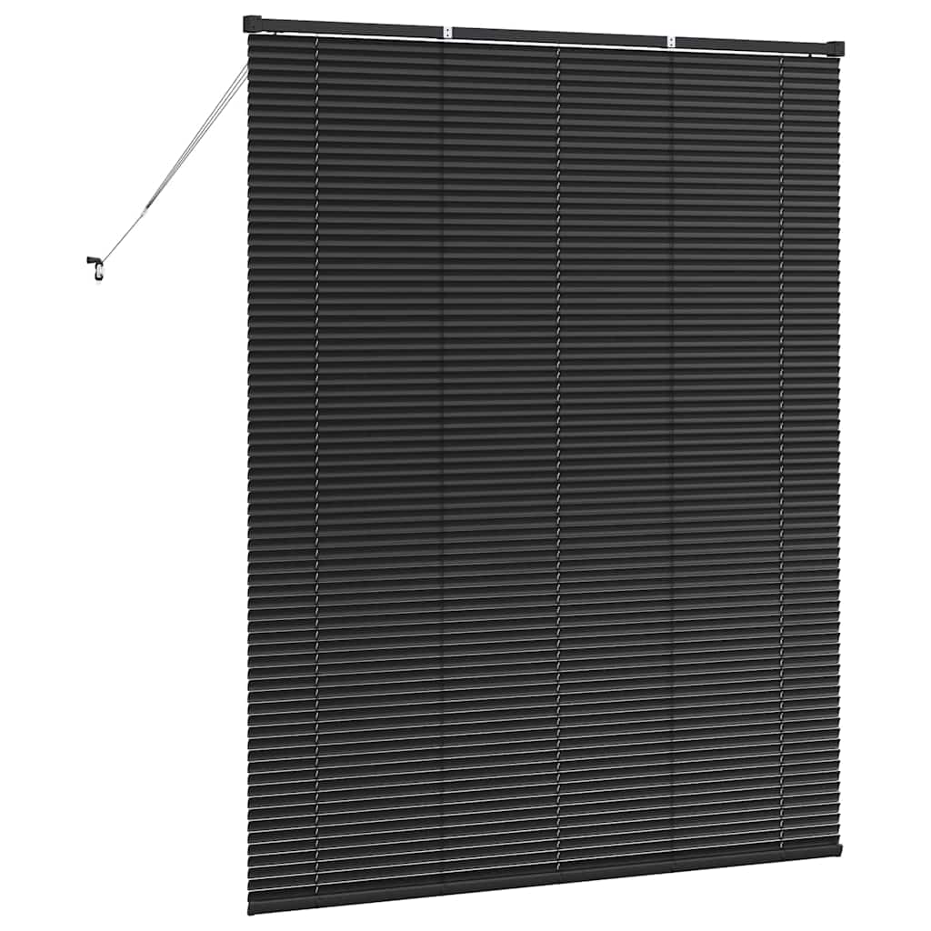 vidaXL Żaluzje weneckie Czarny 175 x 145 cm Aluminium